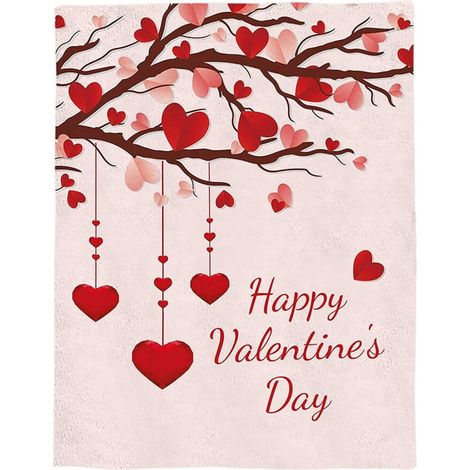 Couverture en flanelle imprimée pour la Saint-Valentin avec enveloppe, couverture rafraîchissante, couverture épaisse, couverture de sieste (F) de XIUH Home Textiles (1/3)