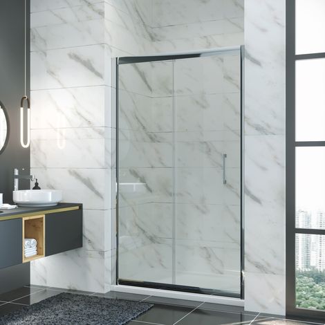 ELEGANT 1200mm Sliding Shower Door 8mm Easy Clean Glass Shower Cubicle (1/5)