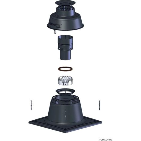 Terminal avec Solin DE DIETRICH DY899 pour Conduit Flexible PPS Ø80mm - 100015329