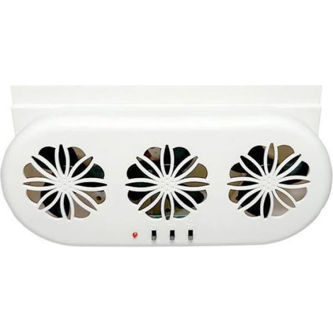 Ventilateur d'extraction de voiture 3 ventilateurs alimentés par énergie solaire USB ventilateur (1/5)