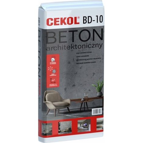 Enduit décoratif en béton architectural gris Cekol BD-10, 20 kg (1/2)