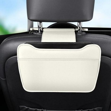 Auto Mülleimer Leder beige, faltbar, wasserdicht, Kopfstütze, Organizer (1/5)