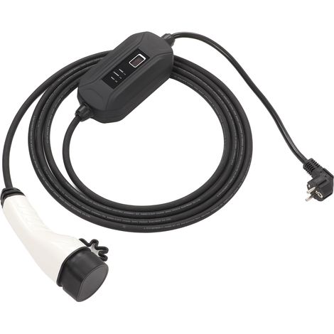 Câble de charge Type 2 IEC 62196 pour voiture électrique, prise UE, écran LCD, 16A 3,6kW, étanche, certifié CE TUV, connecteur mâle-femelle, 5m (1/5)