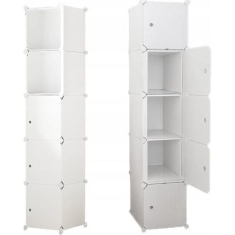 Armadio modulare a 5 ripiani Scaffale Mobile Colonna 185x39x37 cm (1/3)