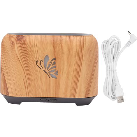 Diffuseur de Flamme 150ml Humidificateur Ultrasonique Silencieux avec 7 Couleurs LED pour Chambre Bureau Design Bois (1/5)