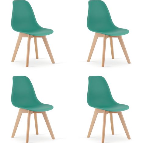 Chaise - leobert - kito - vertpieds naturels - 46 x 545 x 80 cm - lot de 4 211770743 (1/5)
