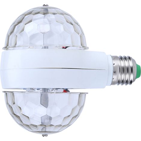 Ampoule boule LED RGB E27 2 têtes rotatives lampe effet scène disco soirée (1/5)
