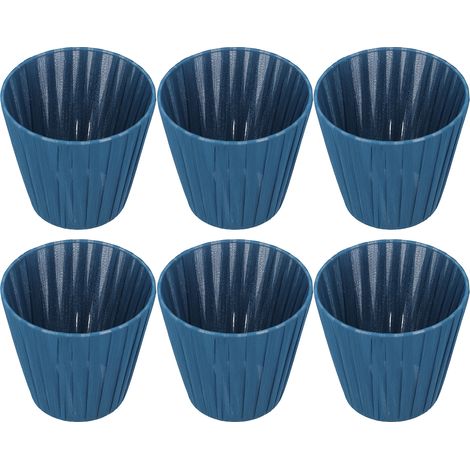 6 pièces Abat-jour moderne simple en tissu pour lustre à pince en cristal Applique murale Bleu