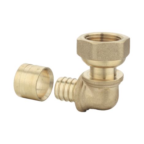 Raccord sanitaire-distribution elbow fitting 90 grados latón