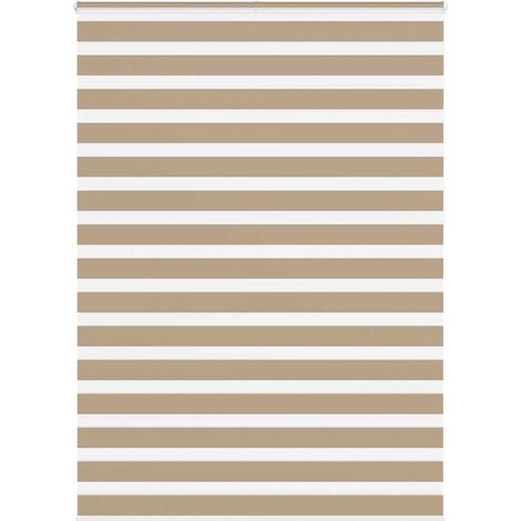 Doppelrollo Sandbraun 165x230 cm Stoffbreite 160,9 cm Polyester