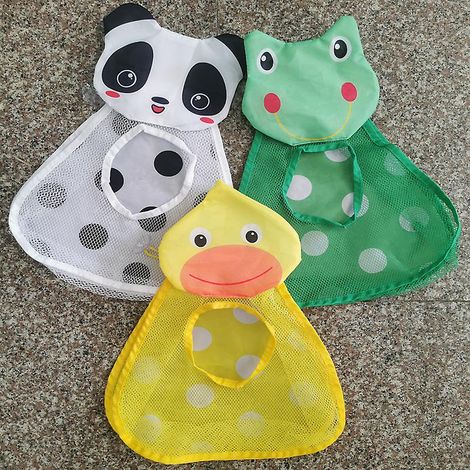Range-jouets de bain en filet + crochet solide - support - idéal pour le bain, la douche ou les jouets de baignoire (1/5)