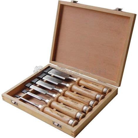 JUEGO DE 6 FORMONES CINCELES HSS PARA MADERA HOLZMANN SES6TLG