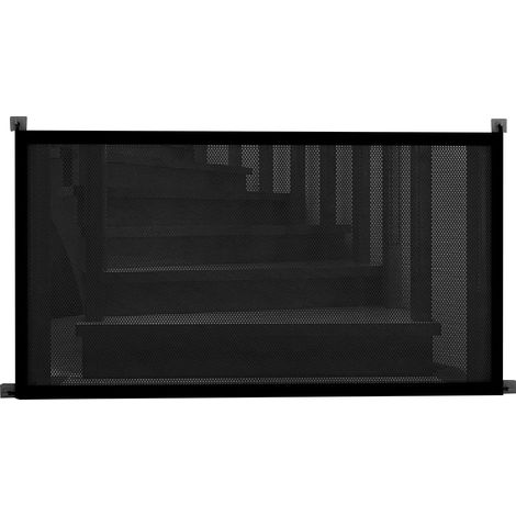 Grille de Sécurité Enfant & Animal - Kit Portail Flexible sans Perçage - Version L (134x85cm) ou S (89x85cm) - Blanc/Multicolore/Café - Composant Tubes & Connecteurs - Installation Sticky ou Nail Hook (1/5)