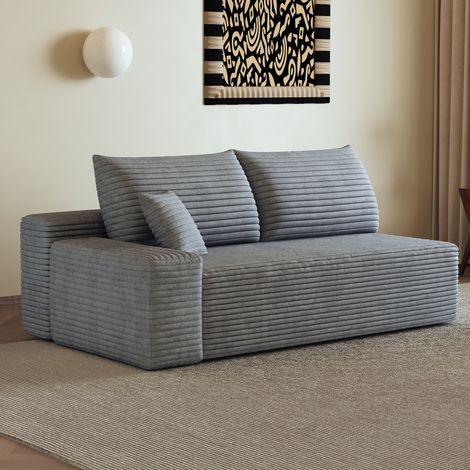 Canapé, Tissu, Salon, Gris, Confortable (1/5)