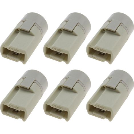 Lot de 6 supports lampe G9 en céramique - Connecteurs sans vis avec couvercle arrière - Résistance thermique élevée pour éclairage intérieur et projets DIY - Compatible ampoules G9 (1/5)