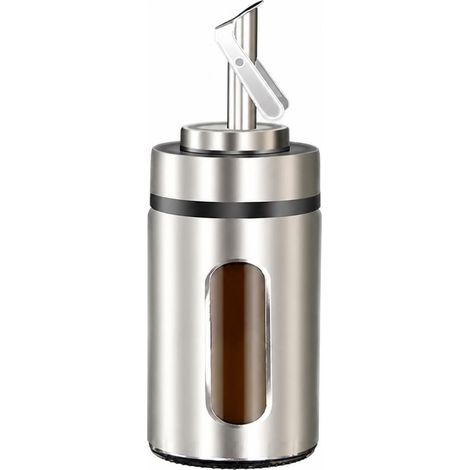 Stainless Steel Glass Metal Dispenser with Pouring Spout for Cooks, Restaurateurs, Catering, 120ML (1/5)