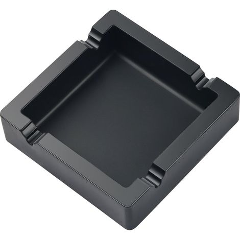 Cendrier à cigares grand format noir, 4 compartiments, incassable, en silicone, pour l'extérieur, la terrasse, l'intérieur et la décoration. (1/5)