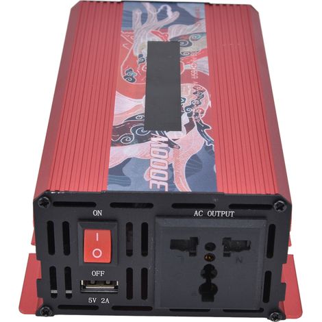 300-W-Smart-Wechselrichter mit Display (12 V DC auf 220 V AC) Rot (1/5)
