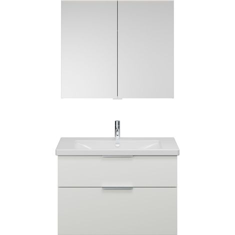 burgbad Eqio Set, compuesto por armario con espejo, lavabo de