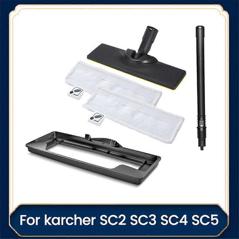 Bodenbürstenkopf mit Stoffaufsatz und Teppichpad, kompatibel mit den Dampfreinigern SC1, SC2, SC3, SC4 und SC5. (1/5)