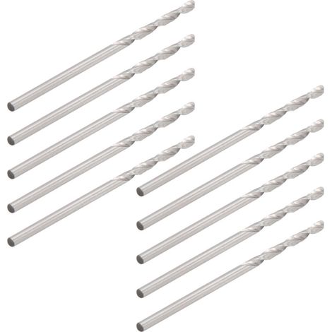 10 punte da trapano elicoidali con gambo dritto piccolo, per macchine utensili, 1,75 mm -Crezuo