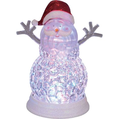 TrendLine LED Acrylfigur Weihnachtsmann 29 x 15 cm bunt mit Timer Figuren
