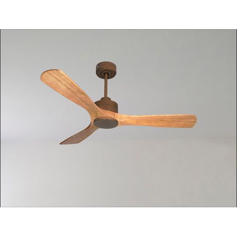 Modulo de KlassFan - Ventilateur de plafond avec lumière bois rouge idéal à partir de  40 m² KLDC3P5RW166L1Ch (1/5)