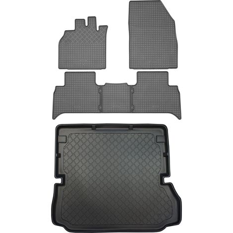 Set di tappetini in gomma per auto e tappetino per bagagliaio per Renault Grand Scenic III VAN (5 porte) dal 04.2009 al 11.2016. (1/5)