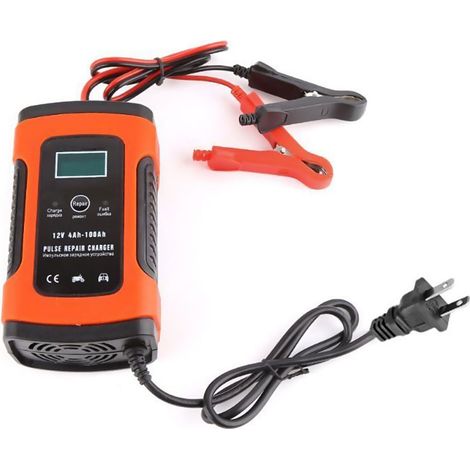 Chargeur de batterie intelligent 12V à impulsions avec écran LCD, réparation automatique pour batteries AGM, gel, plomb-acide humide (1/4)