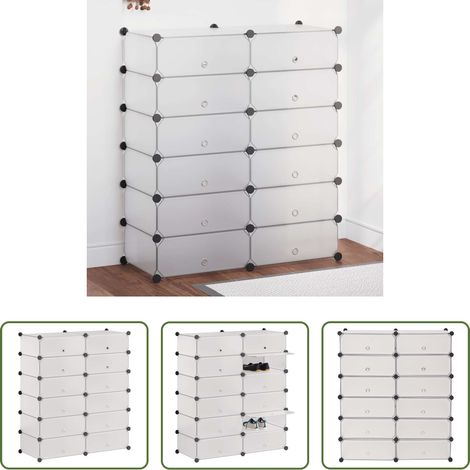 vidaXL Rangement de chaussures - Armoire à chaussures avec 12 compartiments Blanc (1/5)