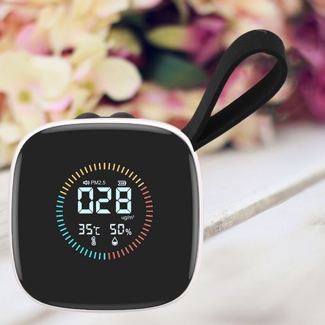 Détecteur de qualité de l'air portable 3 en 1 (PM2.5, détecteur de température et d'humidité) (1/5)