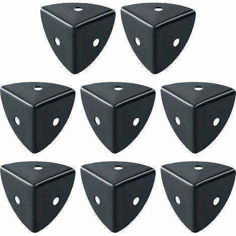 Protection de Meubles 8 Pièces Cornières d'Angle en Aluminium Noir Antichoc et Décoration (1/4)