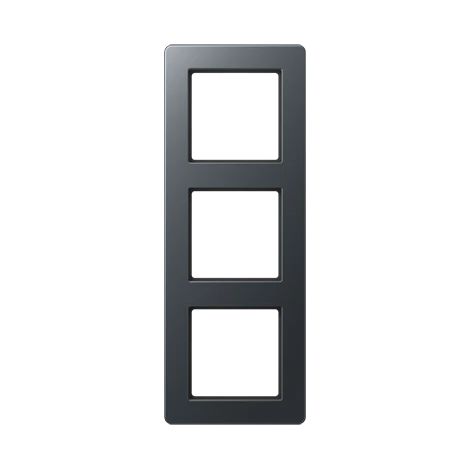 Jung Marco triple, A FLOW, termoplástico lacado, antracita mate, montaje vertical y horizontal AF 583 BF ANM