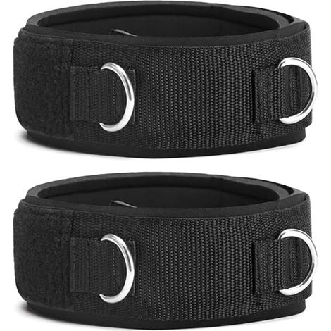 Attache De Cuisse Pour Machine De Musculation - Bande De Résistance Réglable En Néoprène Rembourré 5 5 Mm - Pour Entraînement Des Cuisses Et Fessiers - 2 Pièces (1/3)