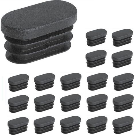 CSPARKV Embouts en Plastique pour Tubes Pieds de Meubles Embouts Ovales pour Pieds de Chaise en Plastique Bouchon pour Tuyau Ovale pour Pieds de Meuble Trampoline Armoire Chaise 20 pièces (15x30mm) (1/5)