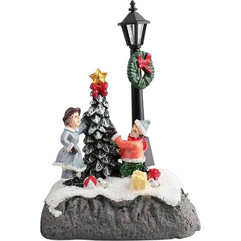 Lighted houses figurines for festive Christmas decor