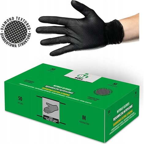 Gants en nitrile Diamond Boll, taille XL, paquet de 50 (1/2)