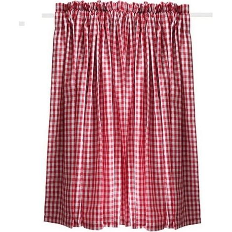 Rideaux courts, Rideaux courts à carreaux rouges, Rideaux occultants, Rideaux mi-longs, Intérieur de cuisine, Rideaux de placard, 140 x 60 cm (largeur x hauteur) (1/4)