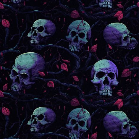 Tela Oxford decorativa para exteriores - Motivo de calavera I DX4424 (1/5)