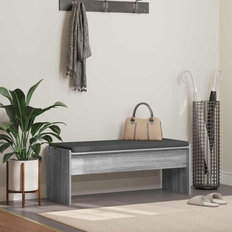 Flurbank mit Kissen Graues Sonoma 103 x 38 x 40 cm