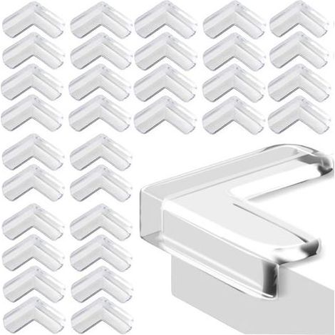 Protection Coin de Table Bébé, 6Pcs Protecteur d'angle de Meuble Transparent, Doux et Haute Résilience, Protège Le Bébé des Angles Vifs de la Table (L-Shape) (1/5)