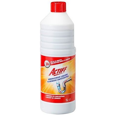 Déboucheur liquide canalisations Actiff - Flacon de 1 L - Maxiburo (1/5)