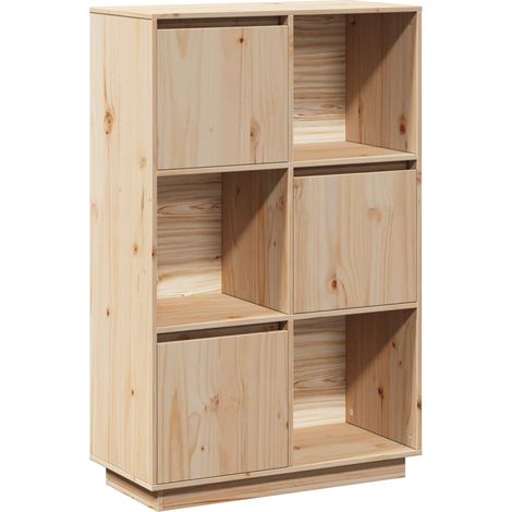 Credenza cassettiera cassettiera mobile contenitore organizer cucina soggiorno soggiorno alto 74 x 35 x 117 cm legno di pino massiccio marrone 020032195