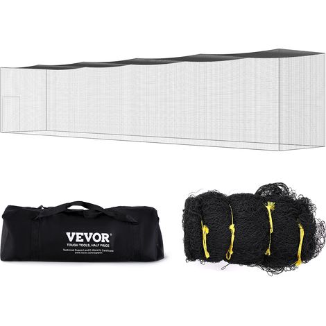 VEVOR Baseball Batting Netting, Professional Softball Baseball Batting Hitting Training Net, Practice Portable Pitching Cage Net with Door & Carry Bag, Heavy Duty Enclosed PE Netting, 70FT (NET ONLY) (1/5)