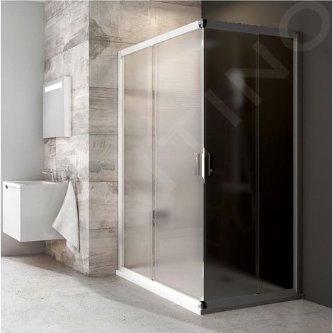 Ravak Blix - Porte de douche BLRV2K 110 cm, blanc/verre Grape 1XVD0100ZG (1/5)