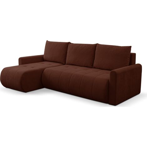 Selsey Timmone – Ecksofa mit Schlaffunktion & Bettkasten, Chenille, Universal, Kupfer