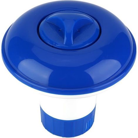 Schwimmender Poolschwimmer mit Chlorverteiler, desinfizierend durch Tabletten.