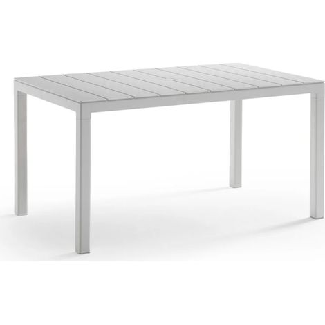TAVOLO IN POLIPROPILENE SINGOLO 'KING' cm 146x86x h.74 - bianco - BICA (1/2)