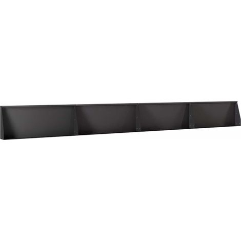 vidaXL Muro de Contención 4 uds. 100 x 12 x 30 cm Acero Negro (1/2)