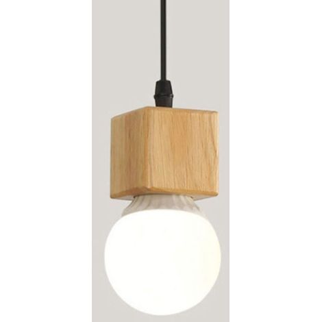 E27 Créatif Suspensions Luminaires Industrielle Bois Plafonnier Moderne Luminaire Lumiere Contemporain Suspensions Plafonniers Luminaire (Type A) (1/5)